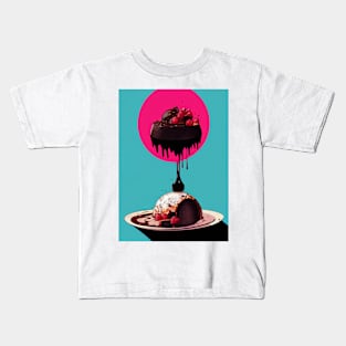 Melting chocolate lava cake Kids T-Shirt